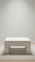 Engineered wood coffee table in milk white