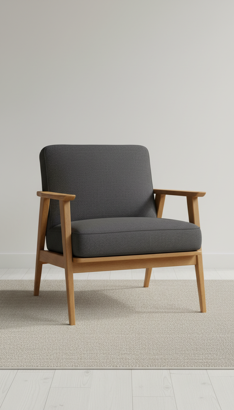 Accent lounge chair in urban graphite